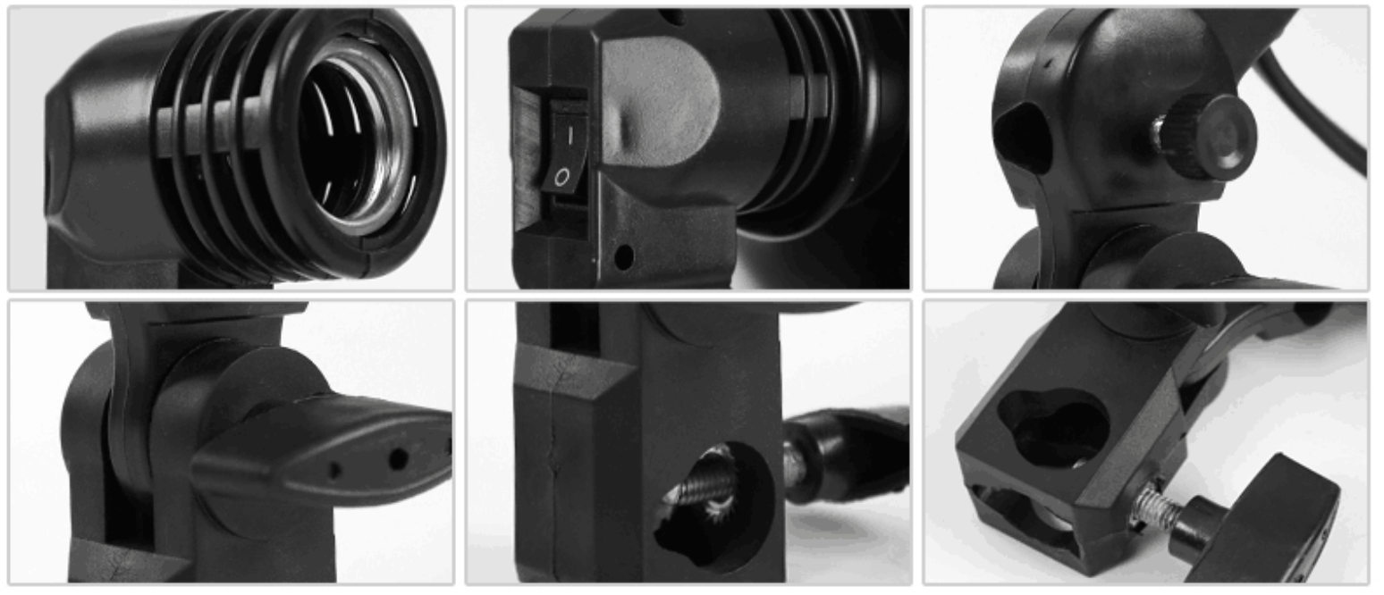 หัวใส่หลอดไฟถ่ายภาพ(ขั้วแบบE27) สำหรับใช้กับขาตั้งแฟลชหรือขาตั้งไฟสตูดิโอ