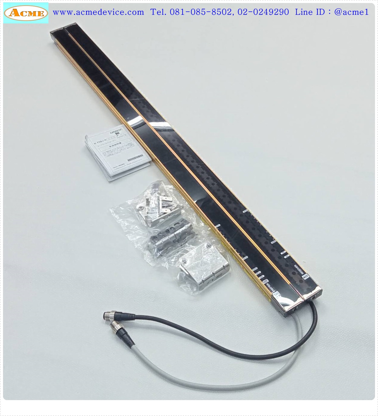 Area Sensor Omron รุ่น F3SJ-A0785P20-D + 3SJ-A0785P20-L, Output PNP, Resolution 20 mm, ยาว 785 mm, ระยะ 0.2-9 M