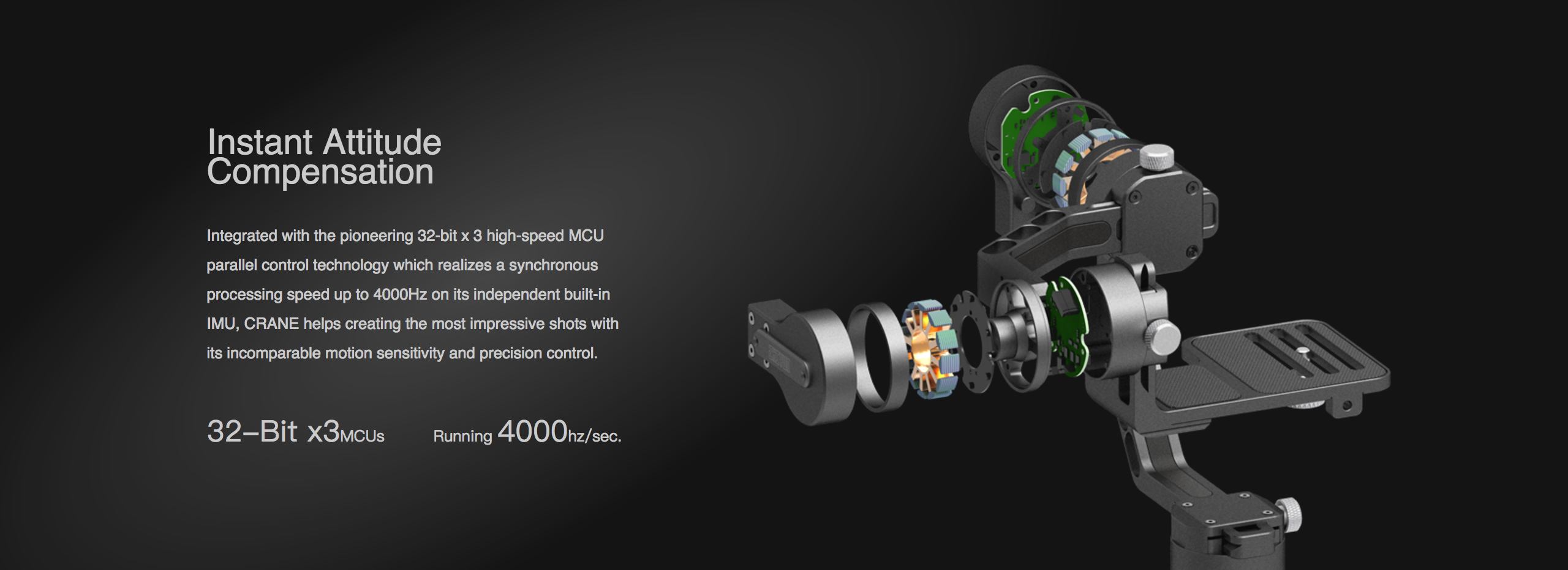 Zhiyun-Tech Crane v2 3-Axis Handheld Gimbal Stabilizer (อุปกรณ์กันสั่นสำหรับกล้องDSLR)