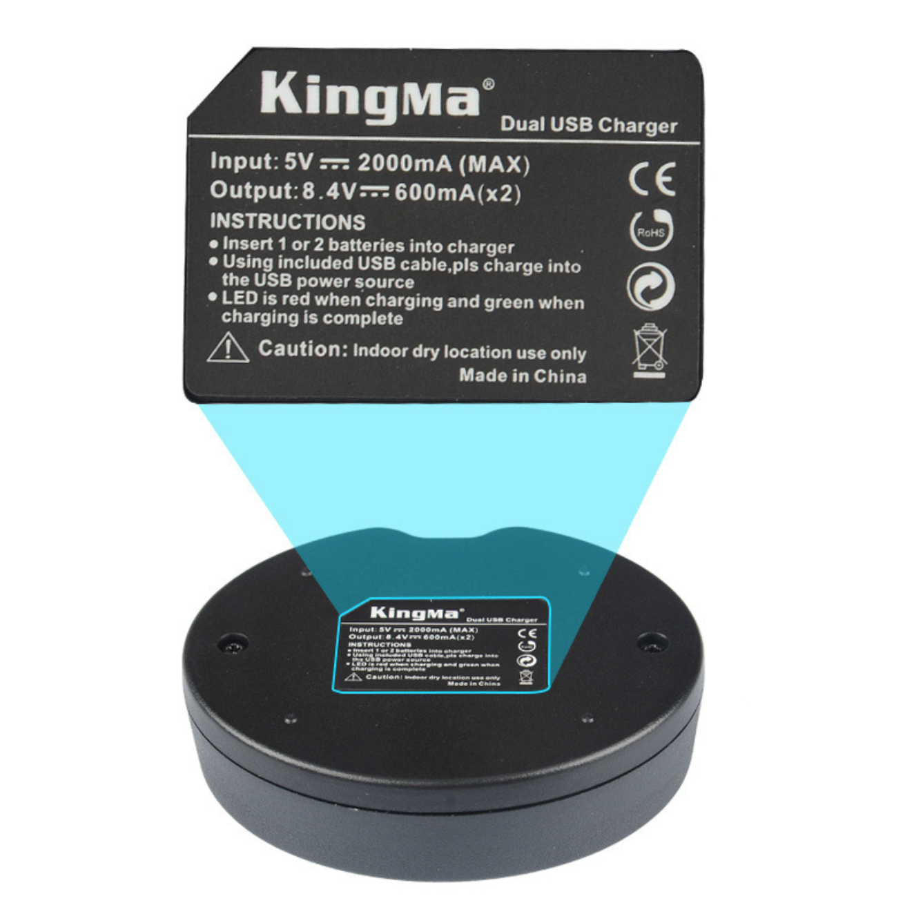 แท่นชาร์จแบต2ก้อน ยี่ห้อkingma สำหรับแบตเตอรี่ Canon LP-E5