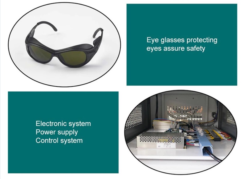 ไฟเบอร์ออฟติกส์เลเซอร์ทำความสะอาดผิวชิ้นงาน 100W Oil Paint Remove Rust Fiber Laser Cleaning Machine