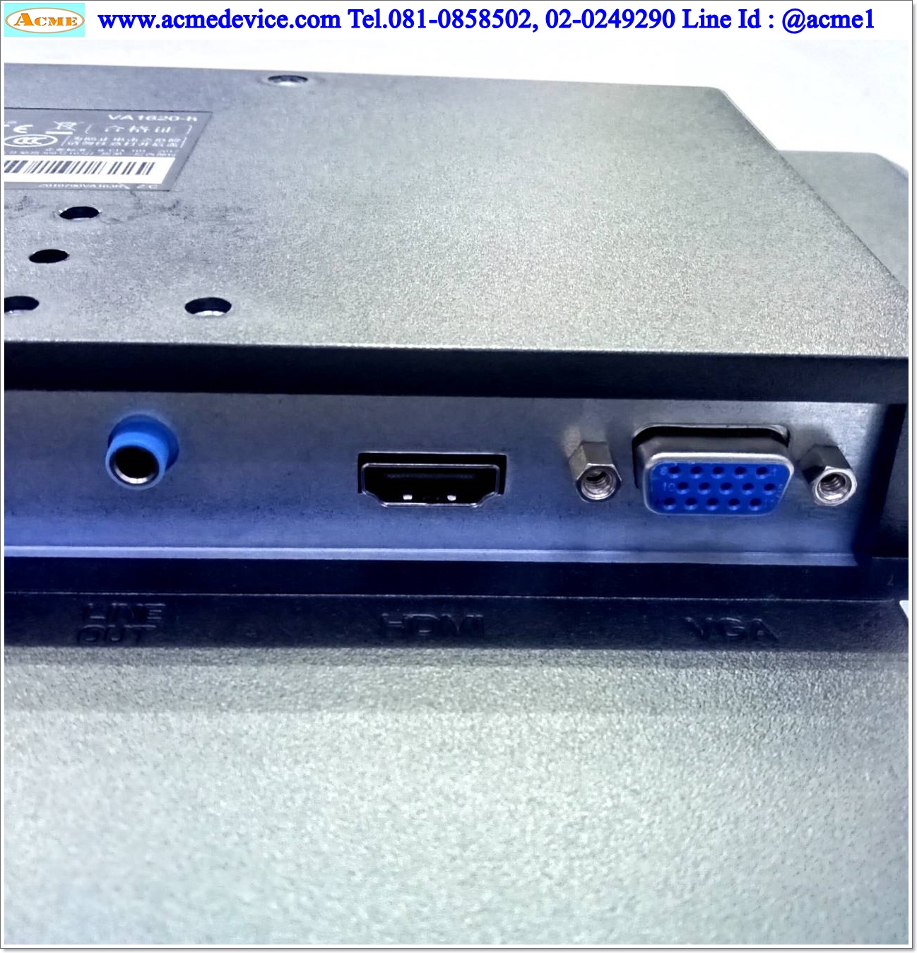 LCD Monitor ViewSonic รุ่น VA1620-h, Interface VGA, HDMI, 100-240V, 15.6" (ไม่มีขาจอ)