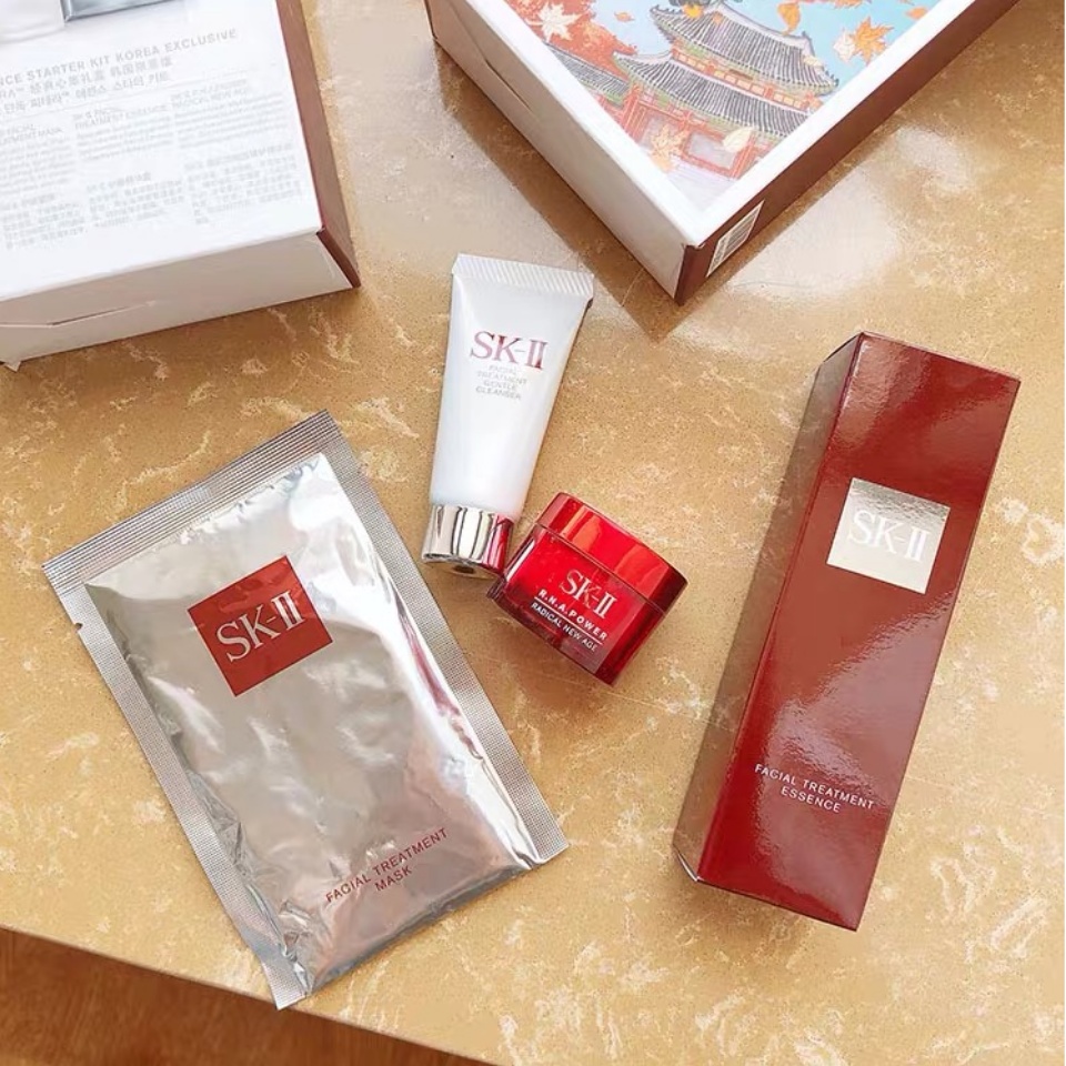 เซ็ทบำรุงผิวเอสเคทู SK-II Set Facital Treatment Essence 75ml Set 4pcs