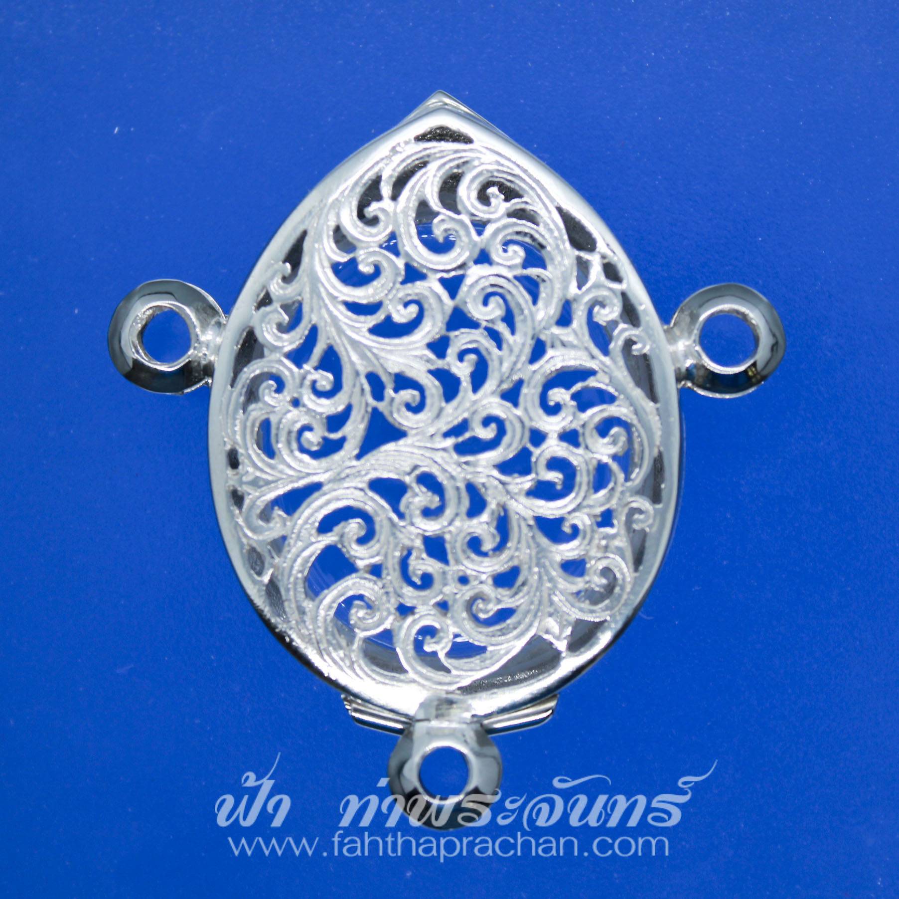 ตลับเหรียญไข่ เงินขัดเงา สามห่วง