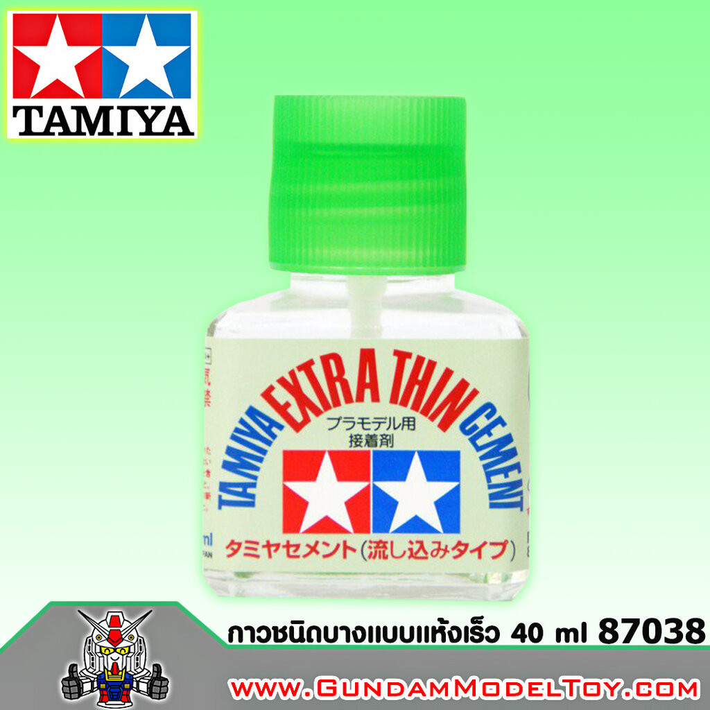 TAMIYA EXTRA THIN CEMENT กาวฝาเขียวชนิดบางพิเศษแบบแห้งเร็ว อุปกรณ์ต่อโมเดล Spares