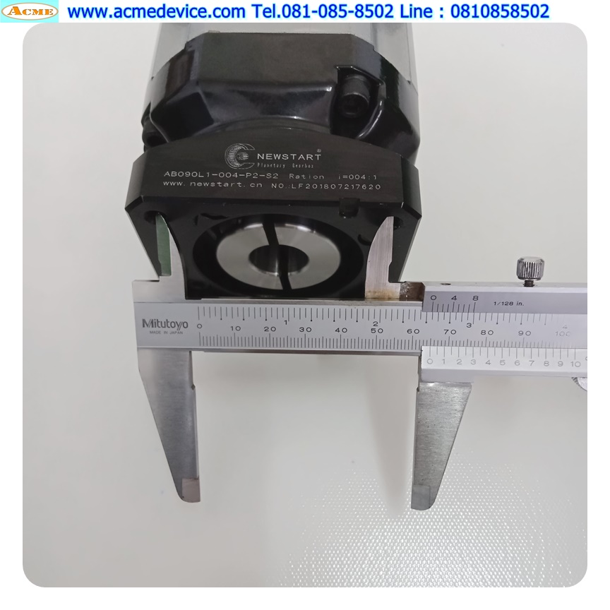 Gear Head Newstart รุ่น AB090L1-004-P2-S2, Ratio 4:1 (เพลาเข้า 19 mm. ออก 22 mm.), for 750w (A)