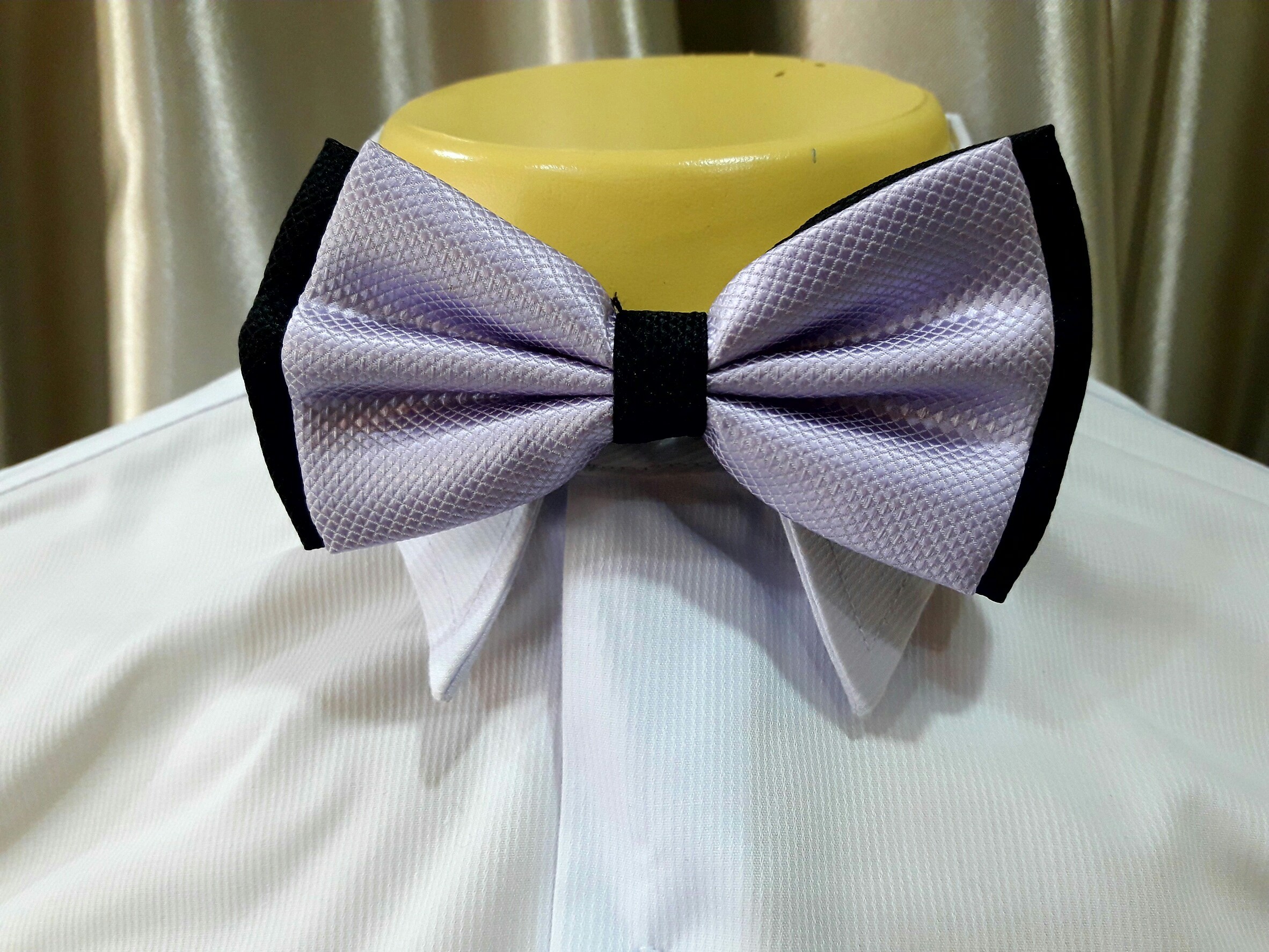 โบว์ผู้ชายสีม่วงดำ