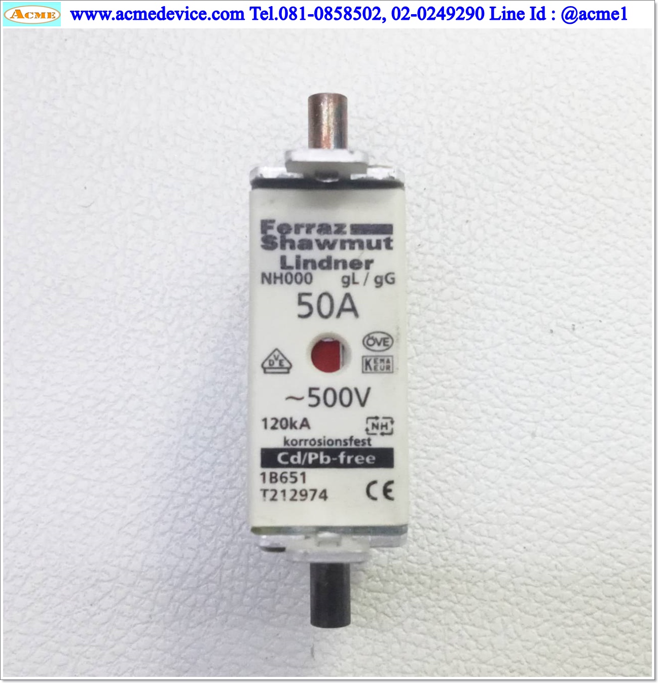 Fuse Shawmut รุ่น NH000, 500V, 50A