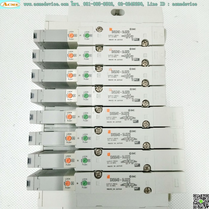 Solenoid Valve SMC รุ่น SX5240-5L0ZD(4)+ SX5540-5LL0ZD(4)+CC-Link EX122-SMJ1, 2 คอยส์, 24Vdc