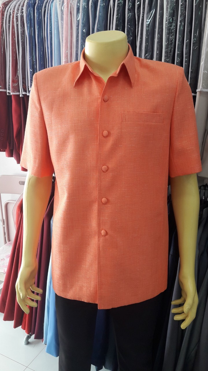 เสื้อซาฟารีชายสีส้ม (L)