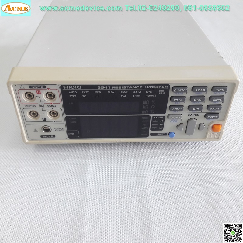 Resistance Milliohm HiTester รุ่น Hioki 3541, 100-240v