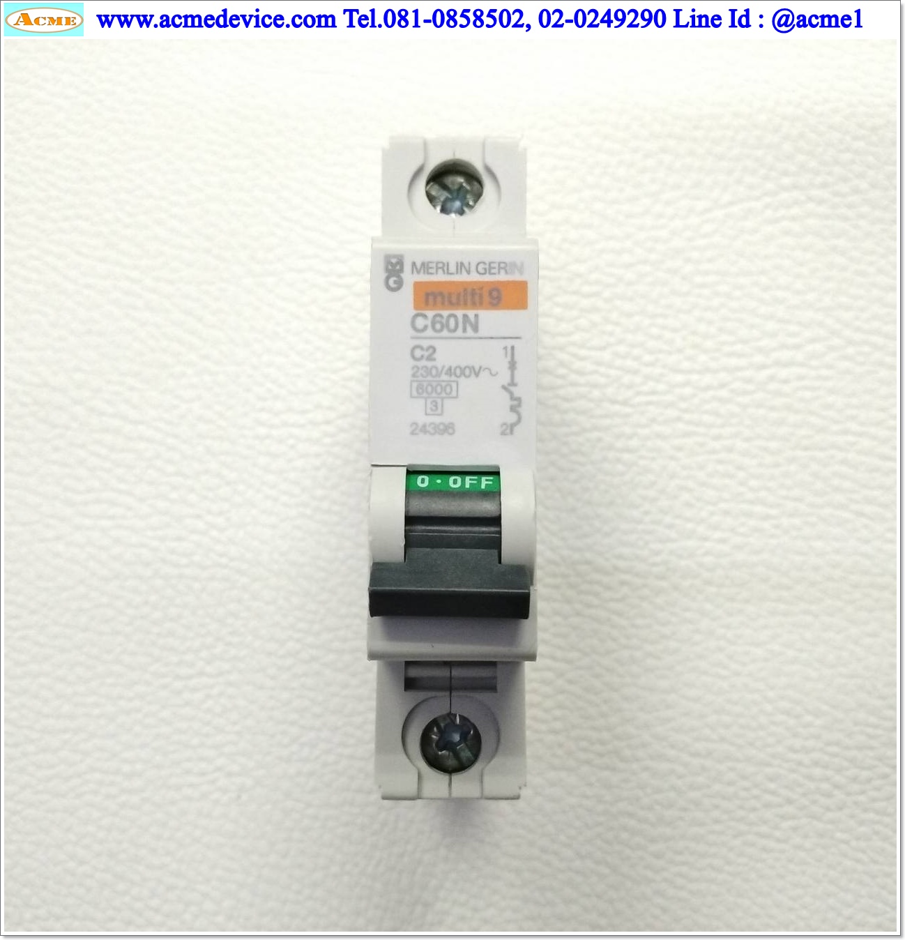 Breaker 1P Merlin Gerin รุ่น Multi9, C60N C2, 2A