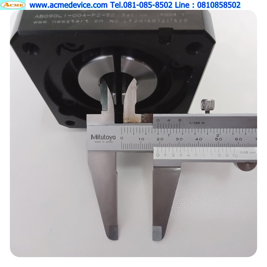 Gear Head Newstart รุ่น AB090L1-004-P2-S2, Ratio 4:1 (เพลาเข้า 19 mm. ออก 22 mm.), for 750w (A)