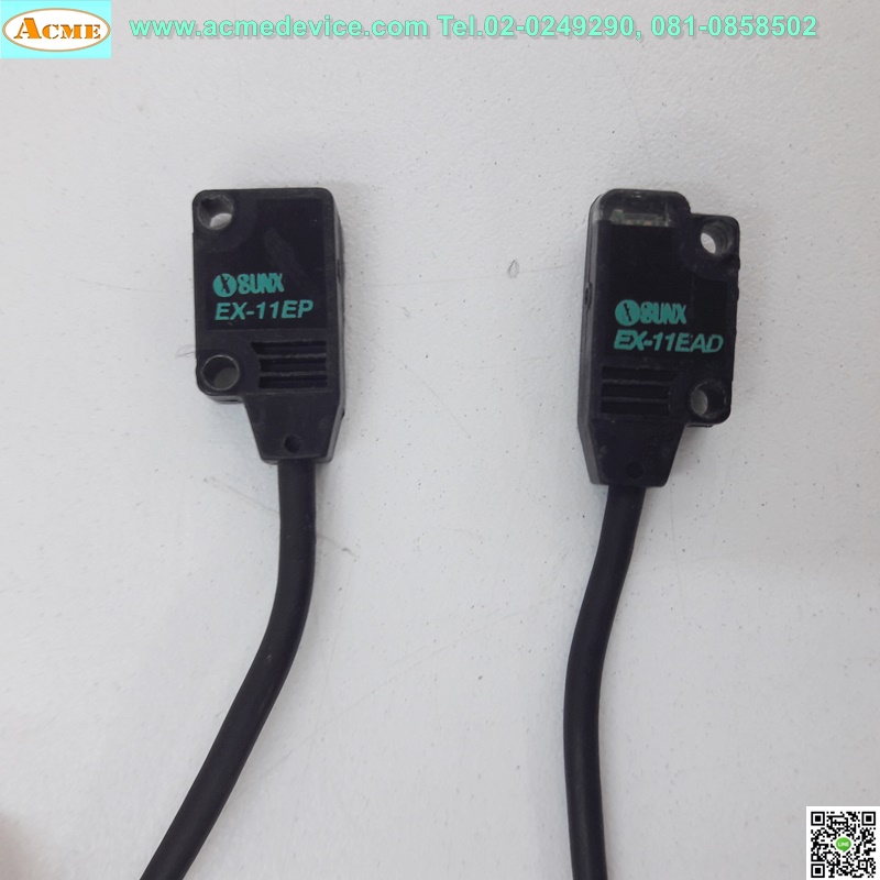 Photoelectric Panasonic/SUNX รุ่น EX-11EAD + EX-11EP, ระยะ 150mm, NPN, Light-on, (รับส่งด้านข้าง)