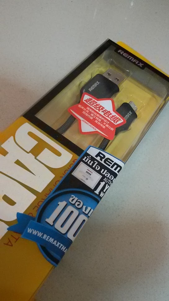 สายชาร์จ/เคเบิ้ล แบบถักกลม USB REMAX แท้ สำหรับ Android (สีดำ) 200ซม.