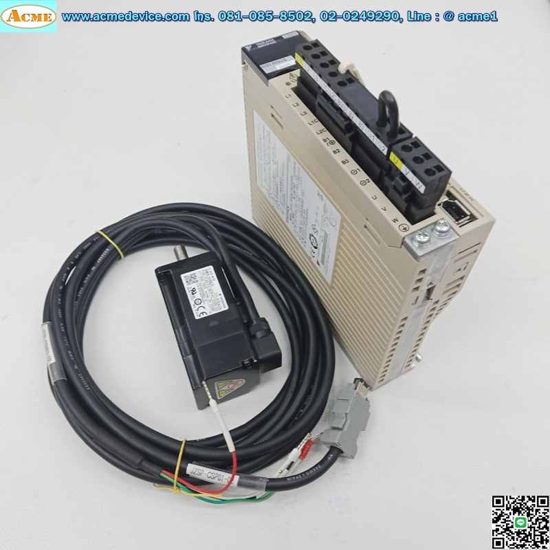 Servo Drive yaskawa รุ่น SGDV-R90A01B002000 & Motor SGMJV-01ADL21, 3000/6000 rpm, 100w, (สาย 2 m.)