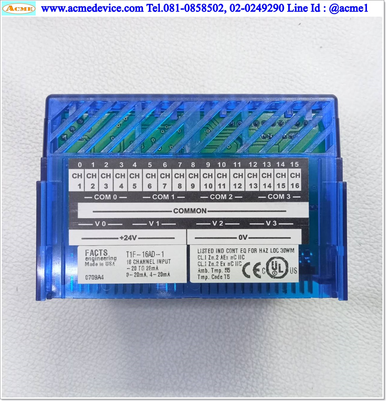 PLC Terminator I/O รุ่น T1F-16AD-1, 16 Channel, Analog Input Module