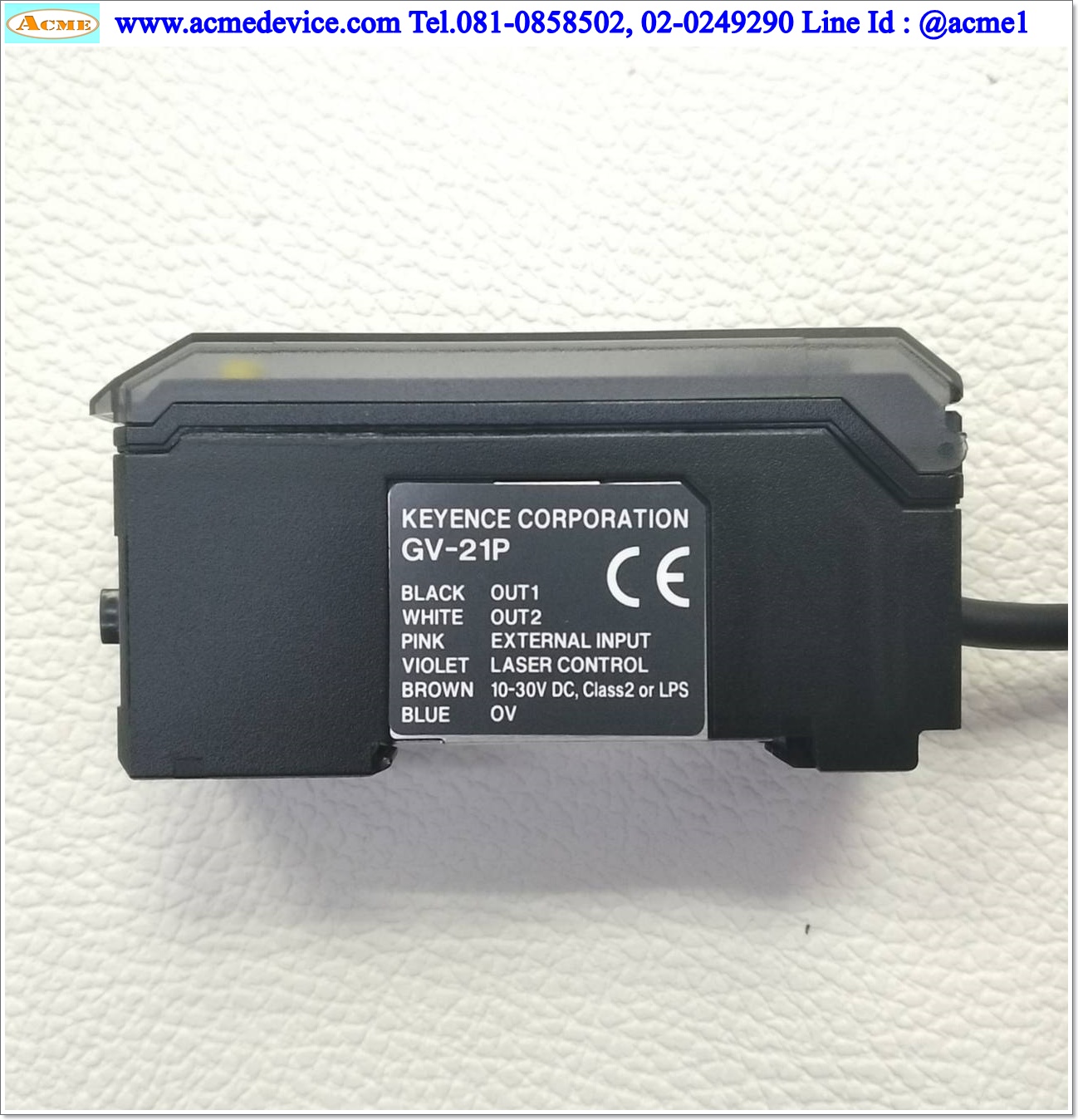 Laser Keyence รุ่น GV-21P, PNP & GV-H130, ระยะ 55 to 130 mm.