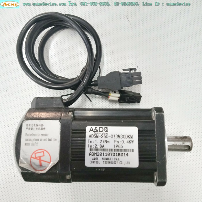 Servo Motor A&D รุ่น ADSM-S60-013M30DKM, 400W