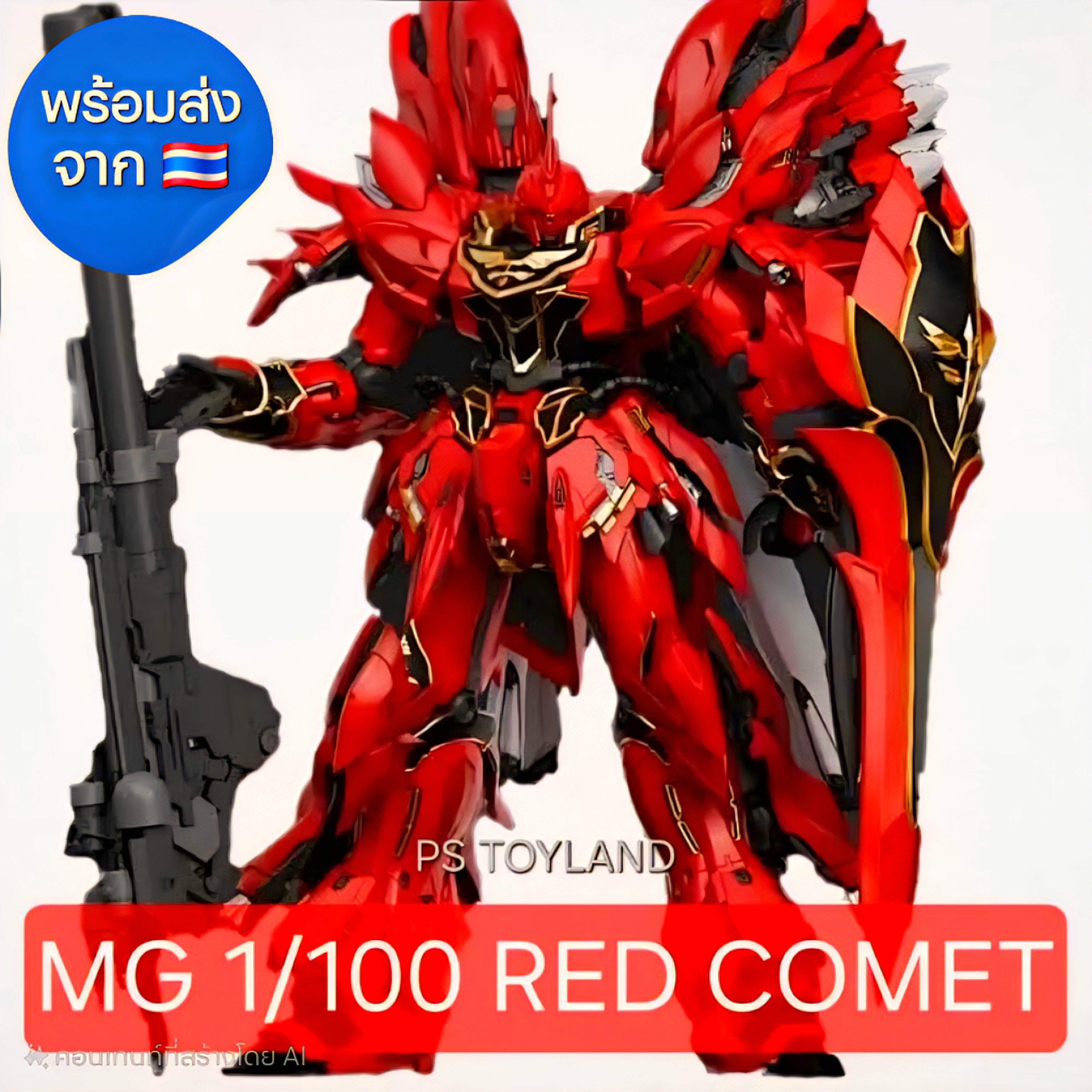 พร้อมส่ง MG 1/100 RED COMET พลาสติกประกอบ ค่าย Comet Technology สวยมาก Made in China