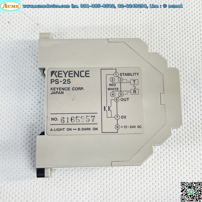 Proximity Amp Keyence รุ่น PS-25, LIGHT-ON, DARK-ON, NPN