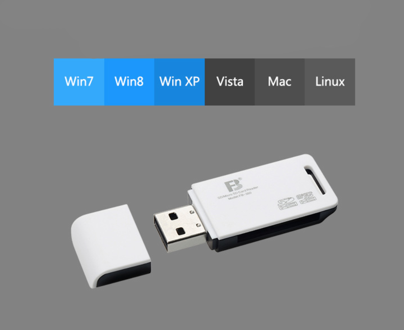 FB USB2.0 SD&TF CARD READER ตัวอ่านเมมโมรี่การ์ดราคาถูก