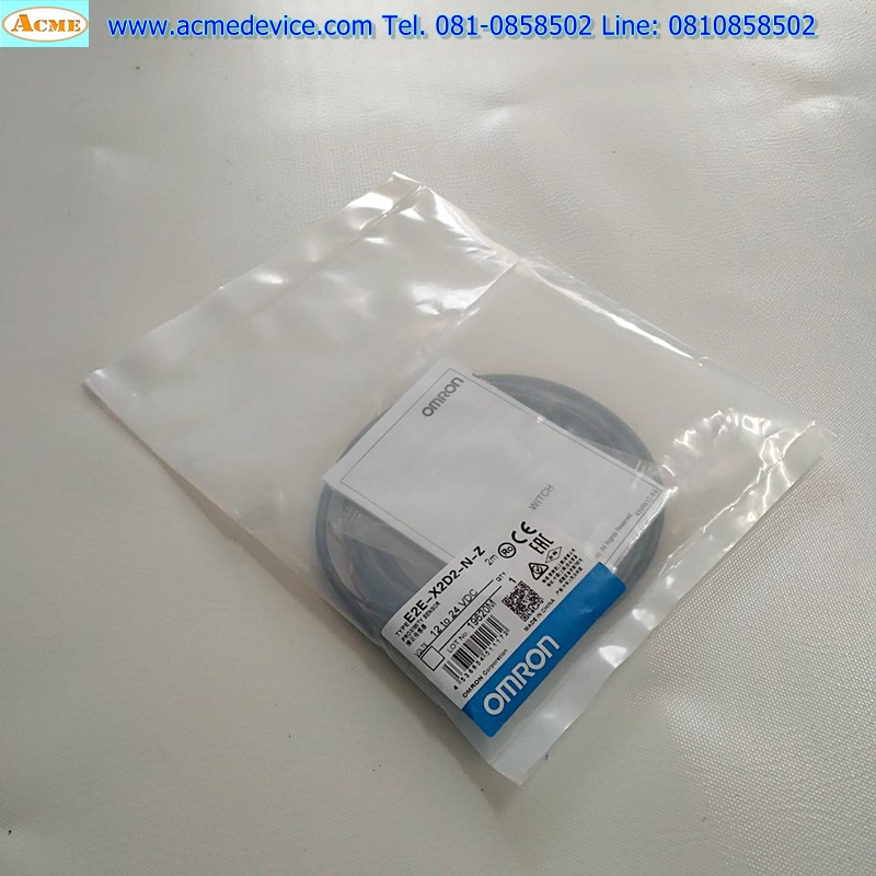 Proximity Omron รุ่น E2E-X2D2-N, M8, ระยะ 2mm, 2Wire, NC, Shielded, Inductive, (สินค้าใหม่)