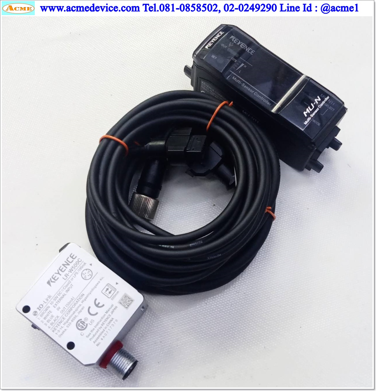 Multi Sensor Controller Keyence รุ่น MU-N11 & Spectrum Sensor Keyence รุ่น LR-W500C, ระยะ 30 to 500 mm., NPN/PNP