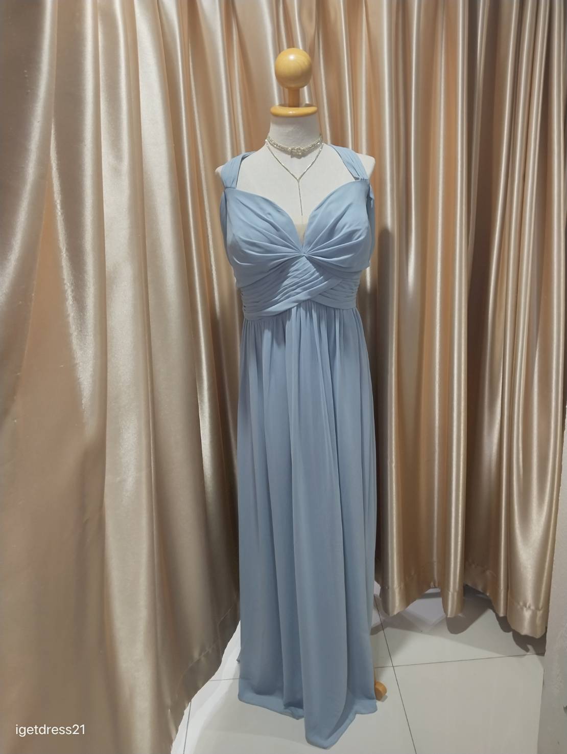 (PRE-LOVED) ชุดราตรียาวชีฟอง6XL