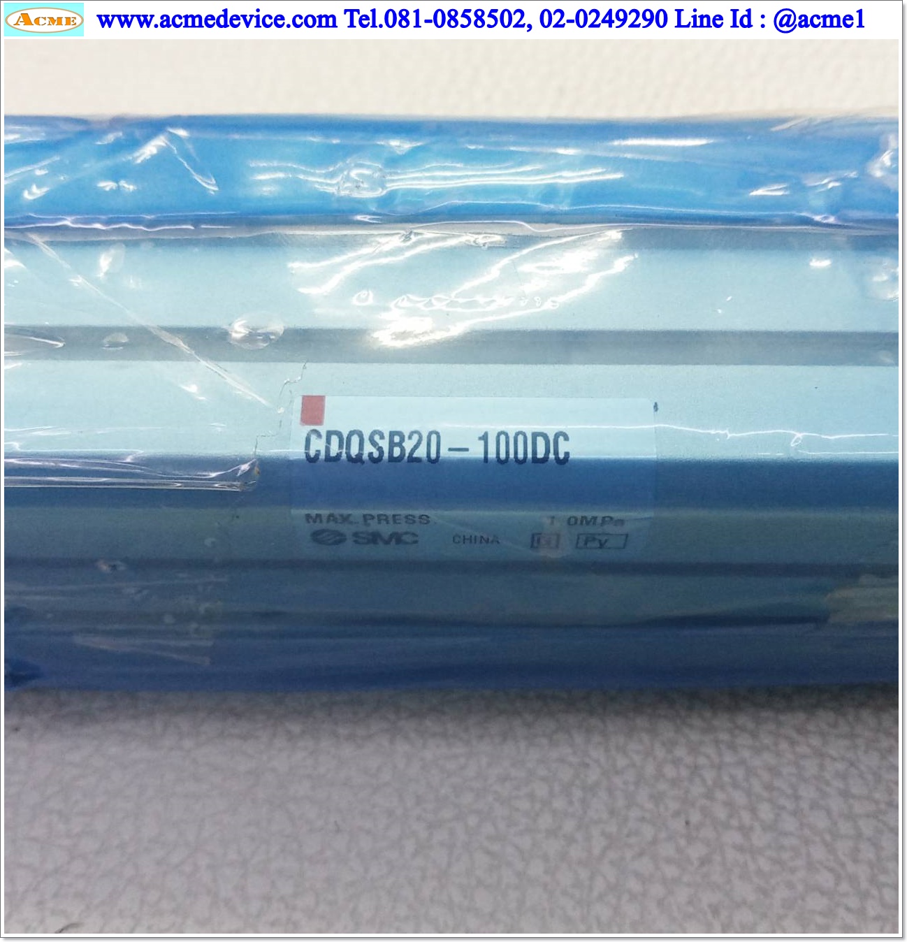 Air Cylinder SMC รุ่น CDQSB20-100DC, Bore 20 mm., Stroke 100 mm.