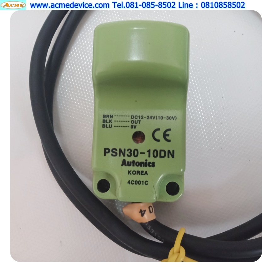 Proximity Autonics รุ่น PSN30-10DN, ระยะ 10mm, 3Wire, NPN, NO (มีตำหนิ)