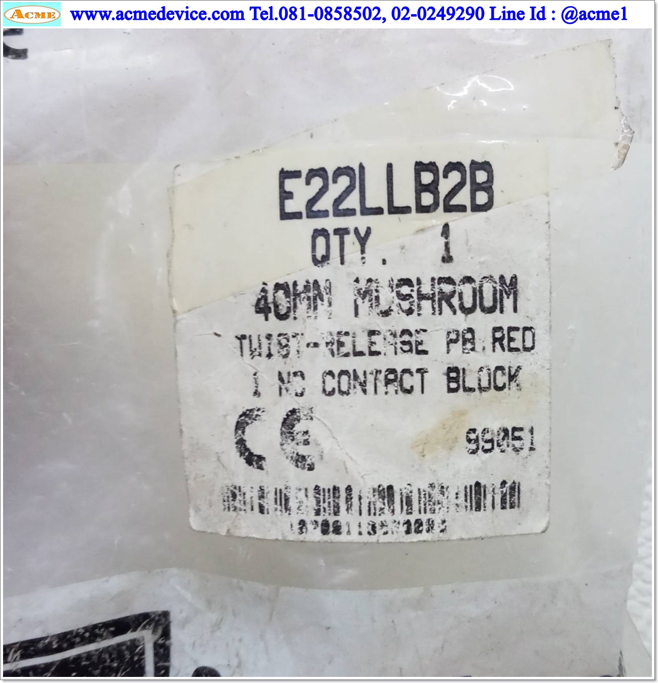 Emergency Switch Cutler Hammer รุ่น E22LLB2, 1NC