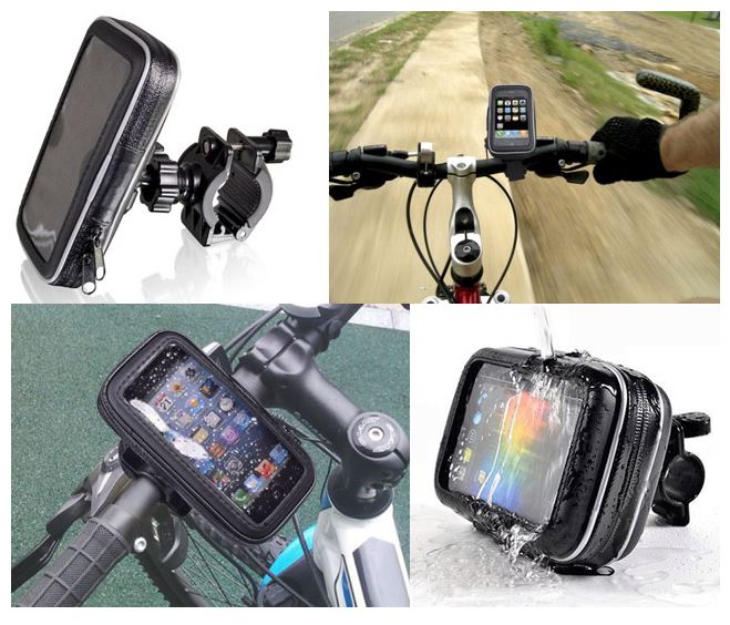เคสกันน้ำติดรถจักรยานยนต์ สีดำ