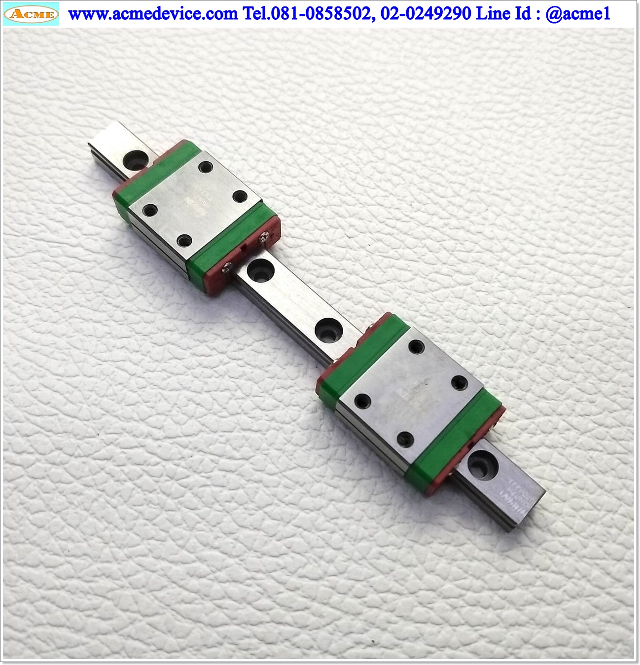 Linear Block and Rail Hiwin รุ่น MGN7, รางสไลด์ขนาด 7 mm. x 93 mm. ( 2 Block )