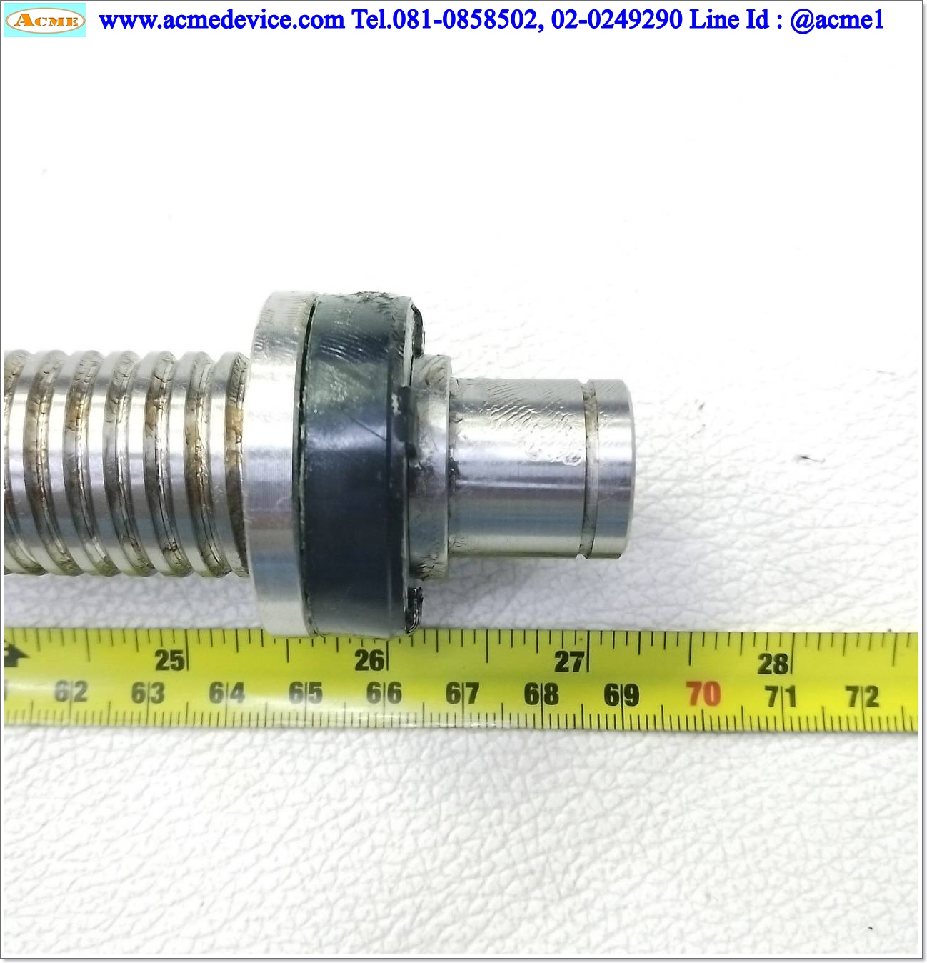 Ball Screw NSK รุ่น W2505WF-24P, ขนาดเพลา 25 mm. x 685 mm., Stroke 470 mm., Pit 4 mm.