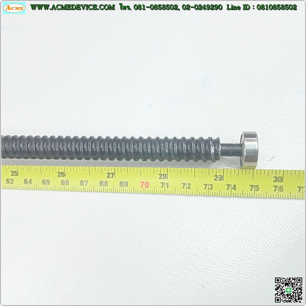 Ball Screw ขนาดเพลา 12 mm. x 750 mm., Stroke 635 mm., Pit 4 mm.