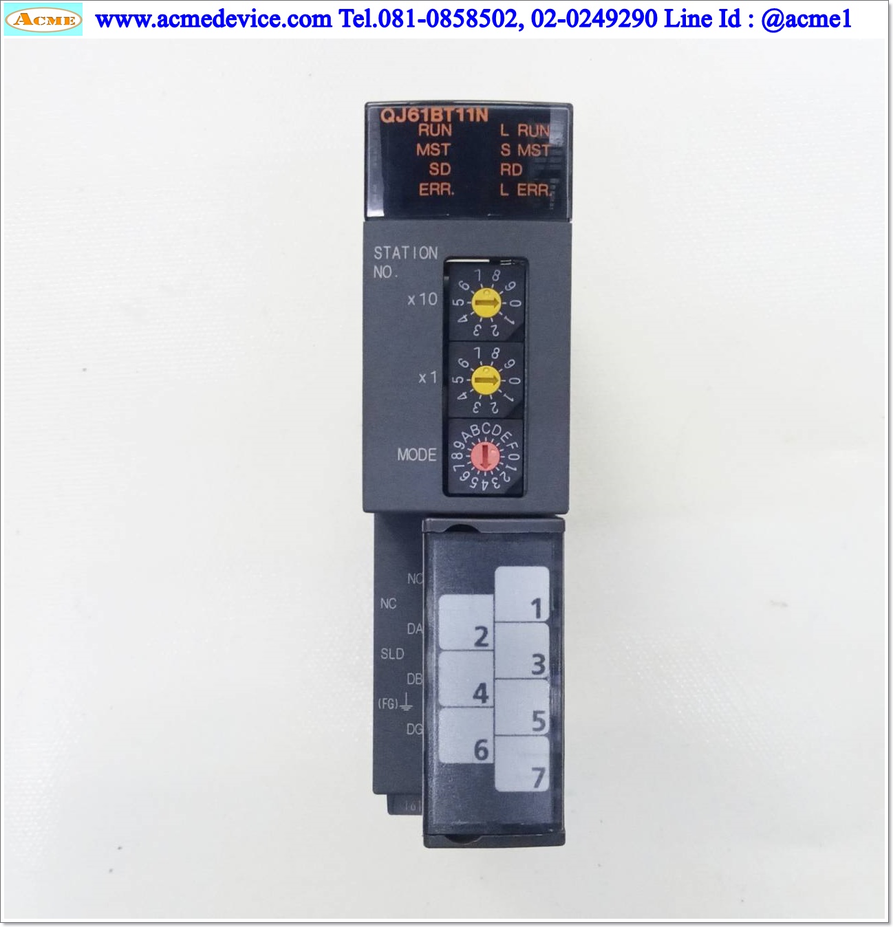 PLC Mitsubishi รุ่น QJ61BT11N, CC-Link Master Unit, Serial 16
