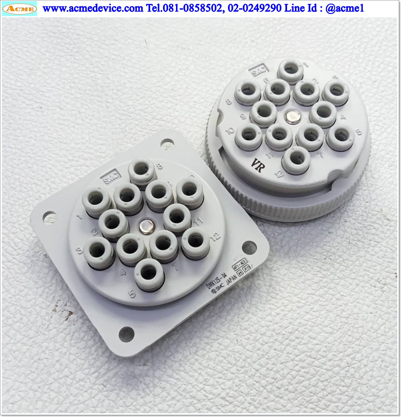 Multi connector SMC รุ่น DMK12S-04, Tube 4 mm, 12 Connecting