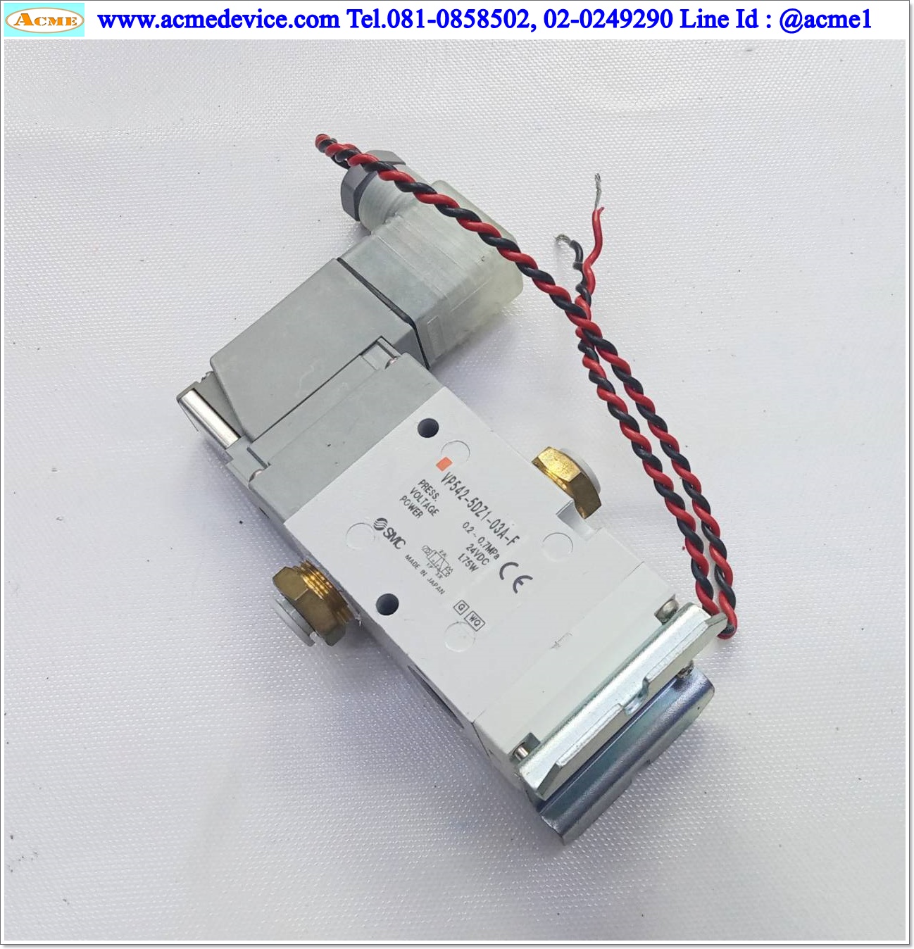 Solenoid Valve SMC รุ่น VP542-5DZ1-03A-F, 3/2, coil 24Vdc
