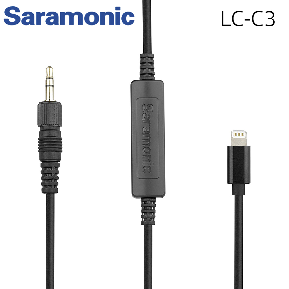 Saramonic LC-C35 Locking 3.5mm Male Connector to Apple Certified Lightning Output Cable for Select Saramonic Microphones including the LavMic, SR-WM4C, UwMic9, UwMic10 and UwMic15 รับประกันศูนย์ไทย 1 ปี