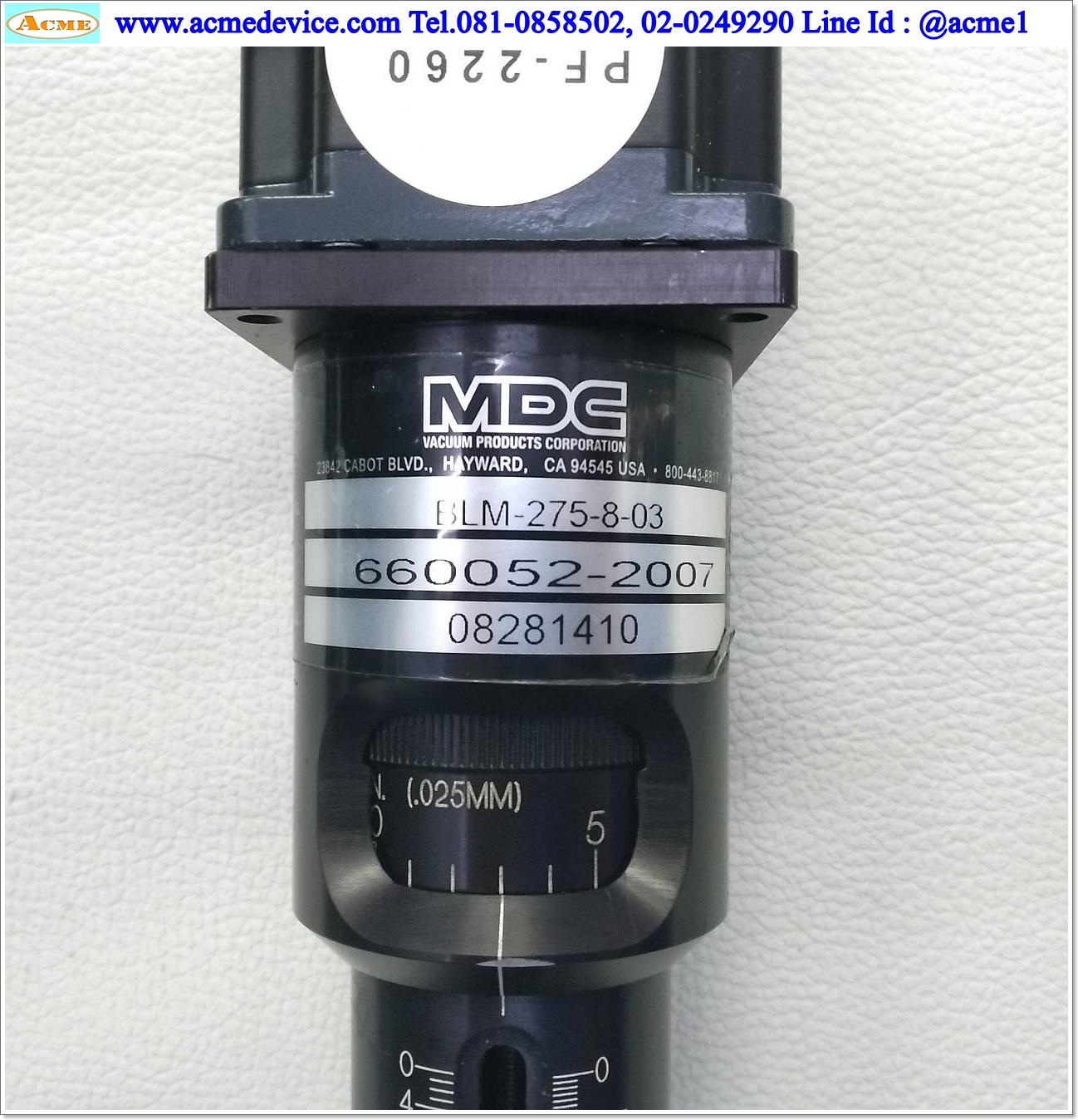 Vacuum Valve MDC รุ่น BLM-275-8-03 + Motor PK266-03B-C15, 2Phase, 3A + Encoder 15H-01SA-2000N5RHV-F10