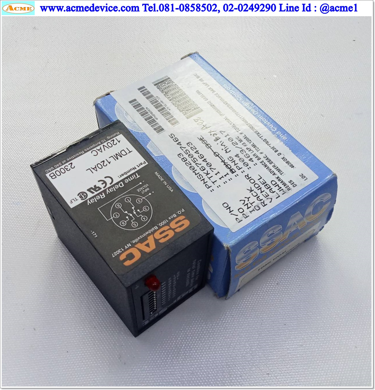 Timer SSAC รุ่น TDML120AL, Range 0.1-102.3s, 120Vac