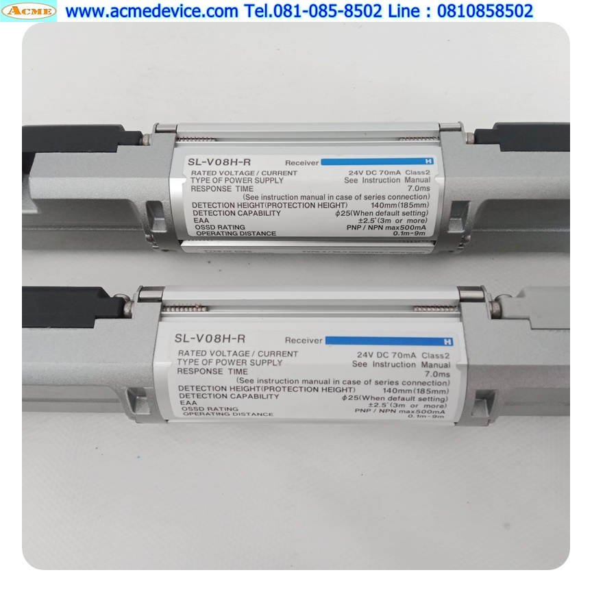 Area Sensor Keyence รุ่น SL-V08H-T + SL-V08H-R, ยาว 140 mm x 2 (280mm), ระยะ 7 M