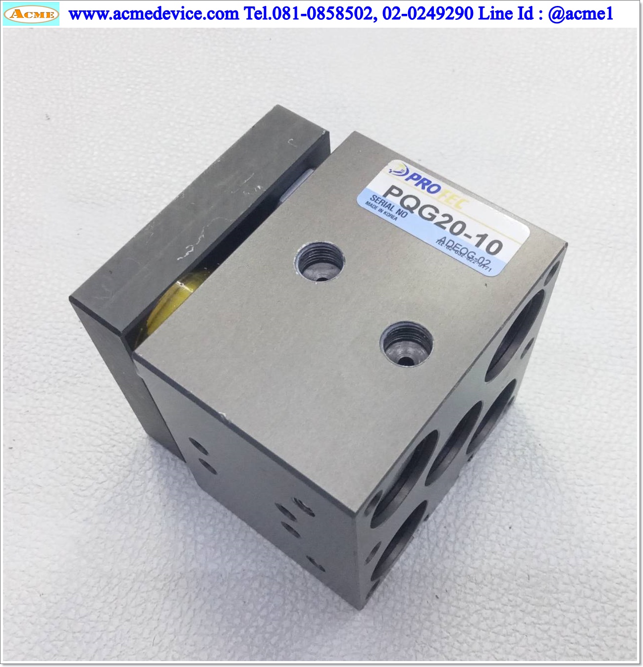 Block cylinder Protec รุ่น PQG20-10, Bore 20 mm., Stroke 10 mm.