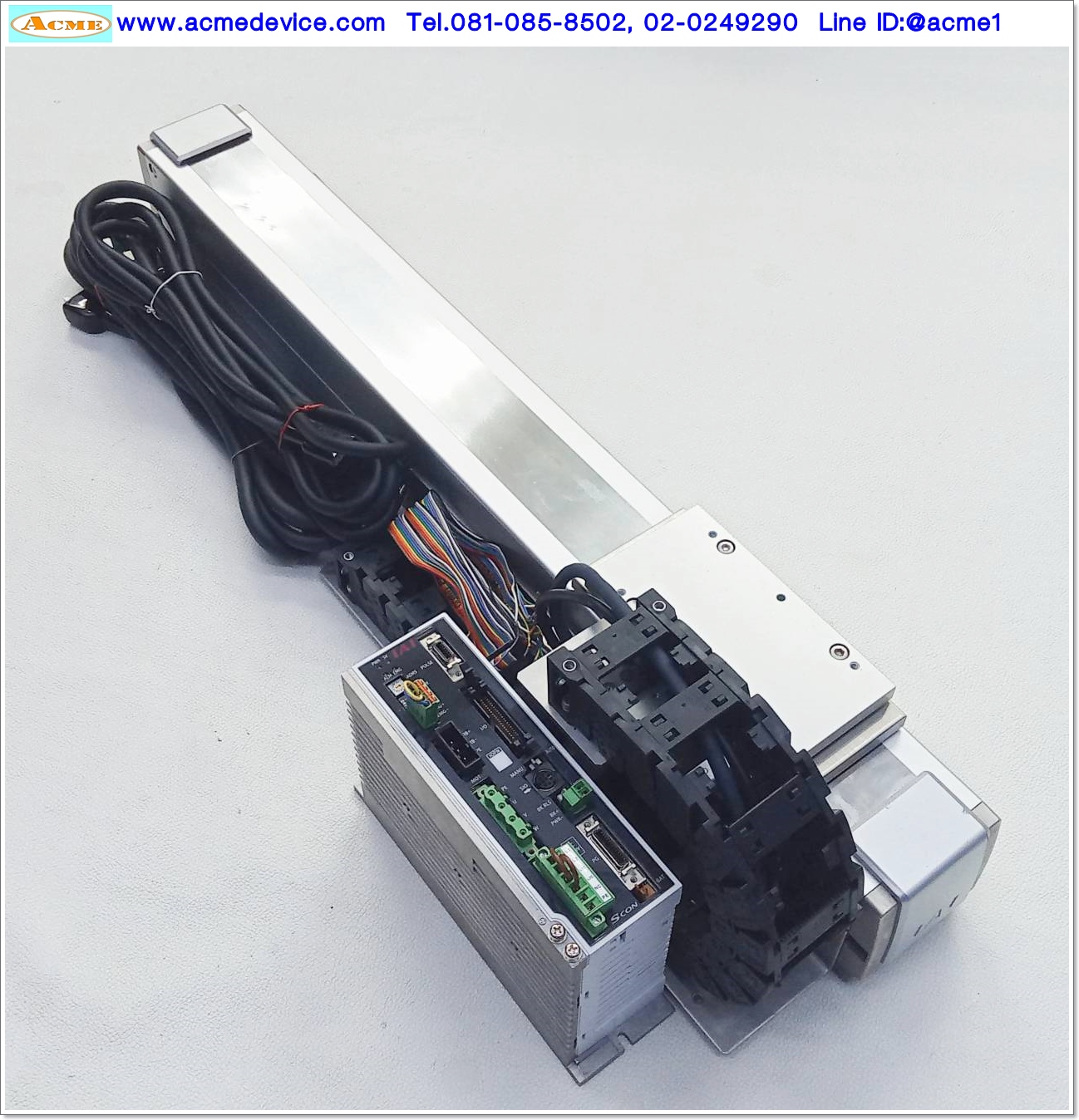 Linear IAI Drive รุ่น SCON-C-100I-NP-2-1 & LSA-S8SS-I-100-420-T2-S-CR-SP, Stroke 420 mm.