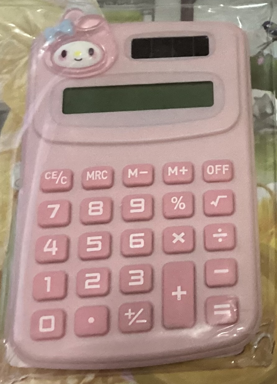 (สินค้าสำหรับเพิ่มยอดให้ถึงขั้นต่ำ) เครื่องคิดเลข sanrio ราคา 56