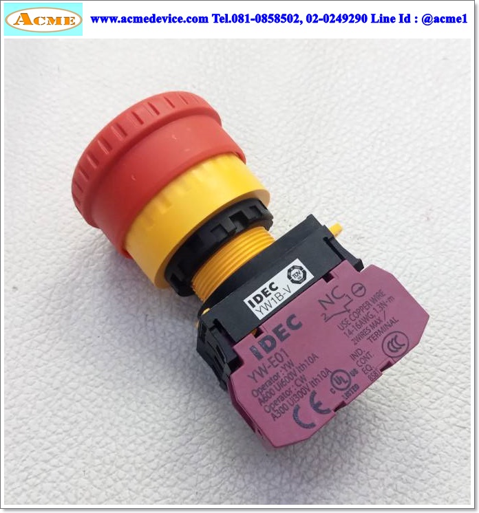 Emergency Switch Idec รุ่น YW1B-V4E01R, 1NC