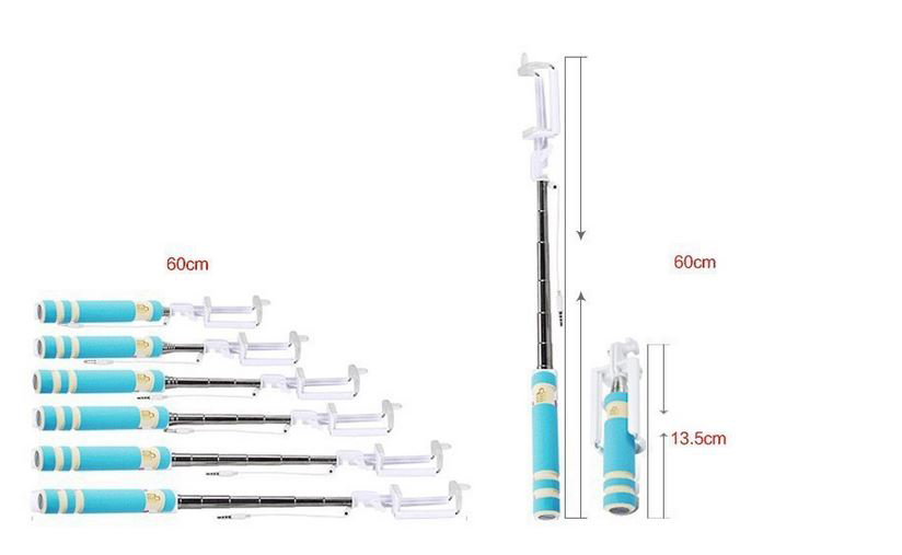 ไม้เซลฟี่ monopod สีชมพูสดใส พร้อมเลนส์และของแถม