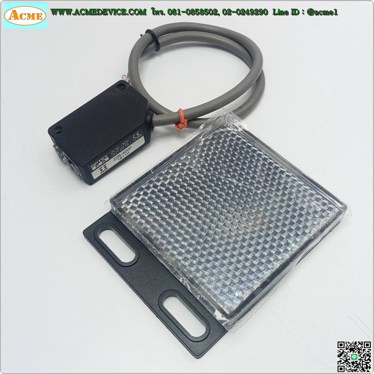 Photoelectric OPTEX รุ่น Z2R-400P, ระยะ 0.01 - 4M, PNP, NO, Light-ON/ Dark-ON, (ชนิดแผ่นสะท้อน)