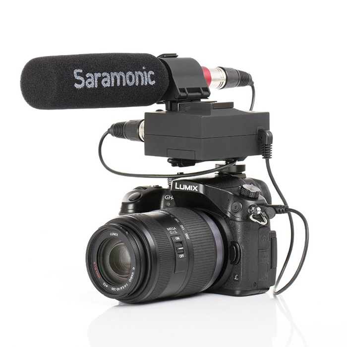 Saramonic MixMic - Shotgun Microphone with Integrated 2-Channel XLR Audio Adapter for DSLR Cameras & Camcorders รับประกันศูนย์ไทย 1 ปี